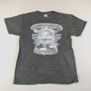 Majestic‎ Shirt Mens Med Black NBA Basketball Spurs Western Conference Champions